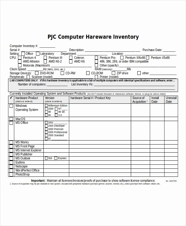 Computer Inventory Template Best Of 17 Inventory Templates In Doc