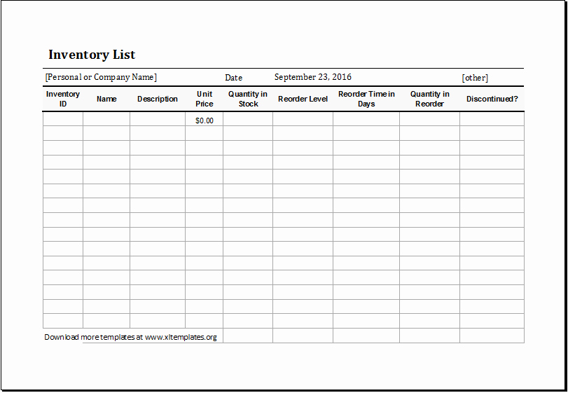 Computer Inventory Template Fresh Inventory List Template for Ms Excel