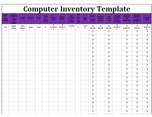 Computer Inventory Template Luxury 13 Puter Inventory Templates
