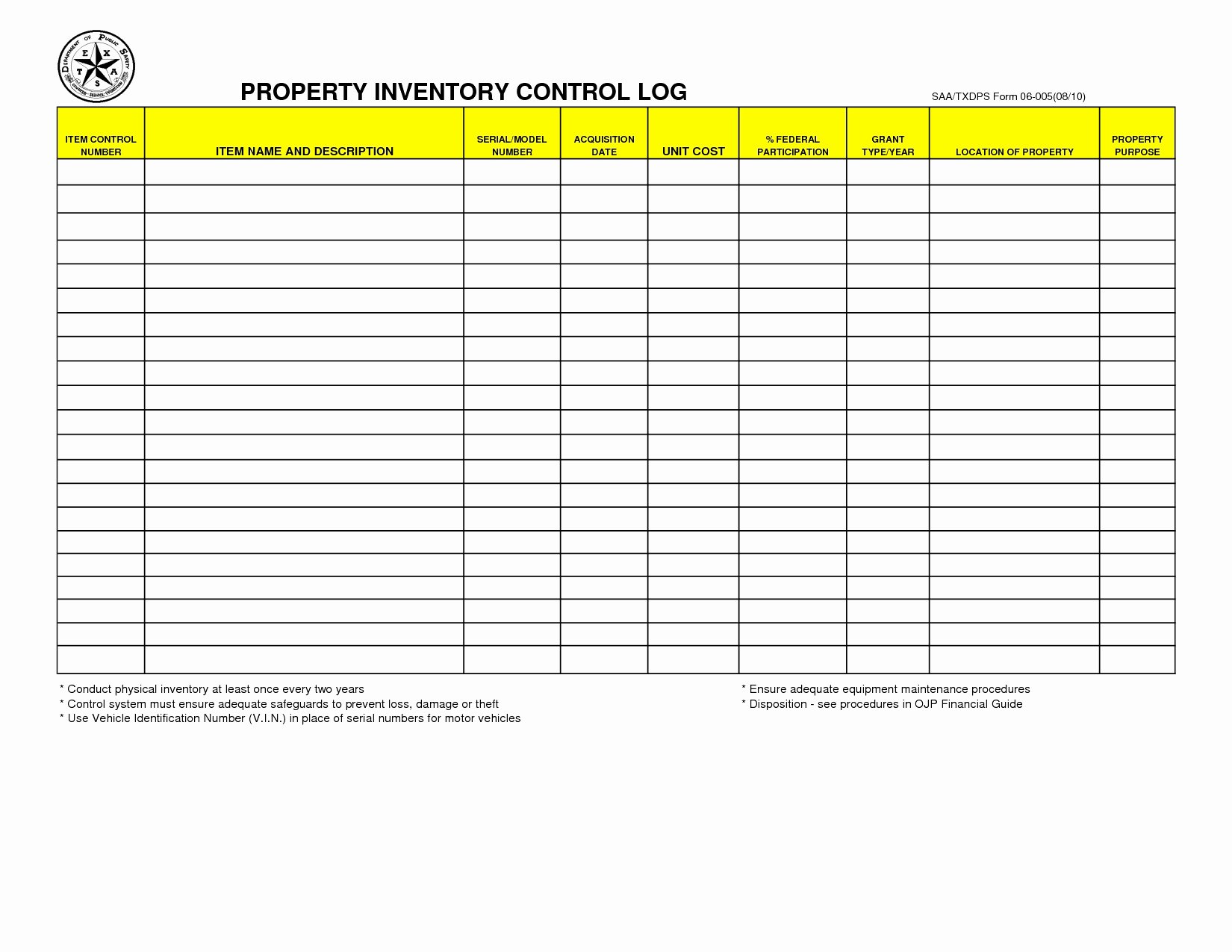 Computer Inventory Template Luxury Equipment Inventory Log Template