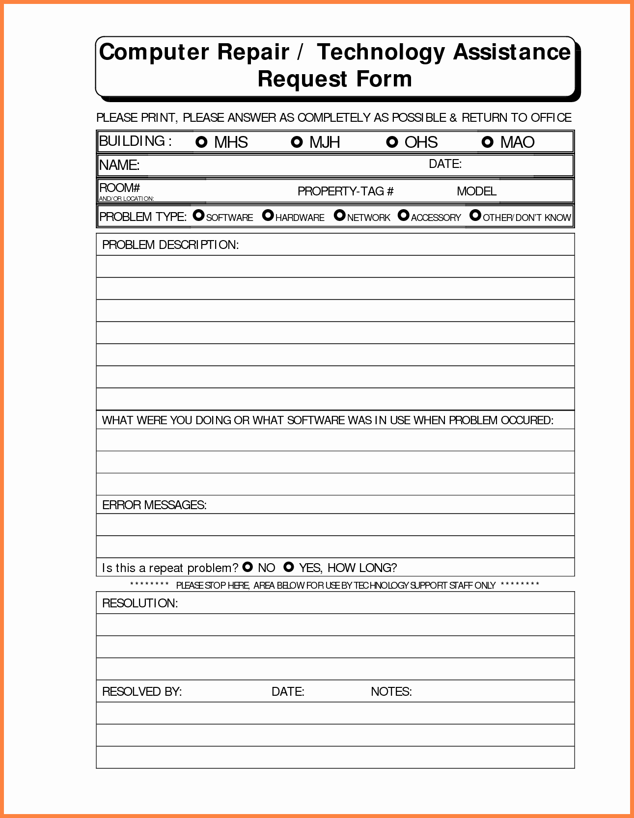 Computer Repair forms Templates Best Of 4 Puter Repair Service Agreement Template