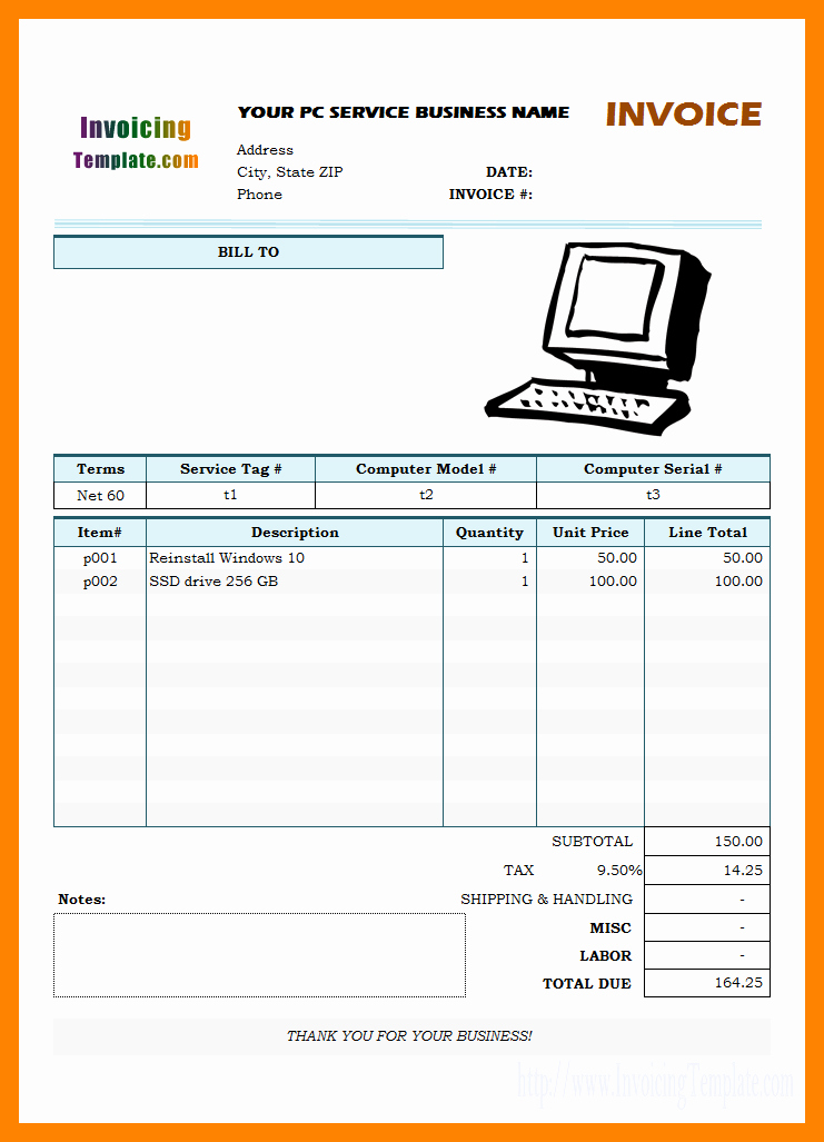Computer Repair forms Templates Best Of 5 Puter Repair form Template for Word