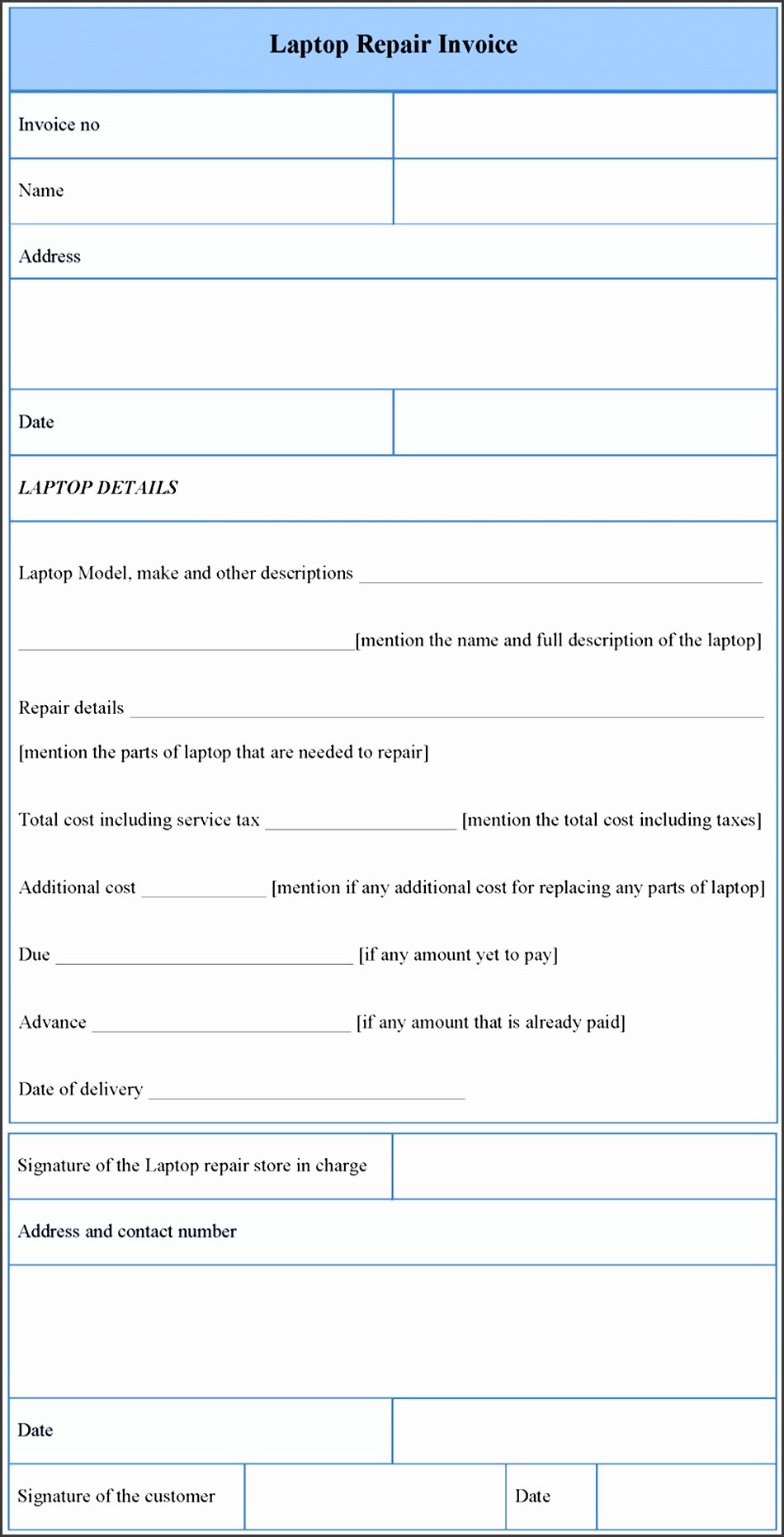 Computer Repair forms Templates Best Of 6 Puter Repair Request form Template Sampletemplatess