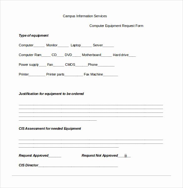 Computer Repair forms Templates Elegant Sample Puter Service Request form 12 Download Free