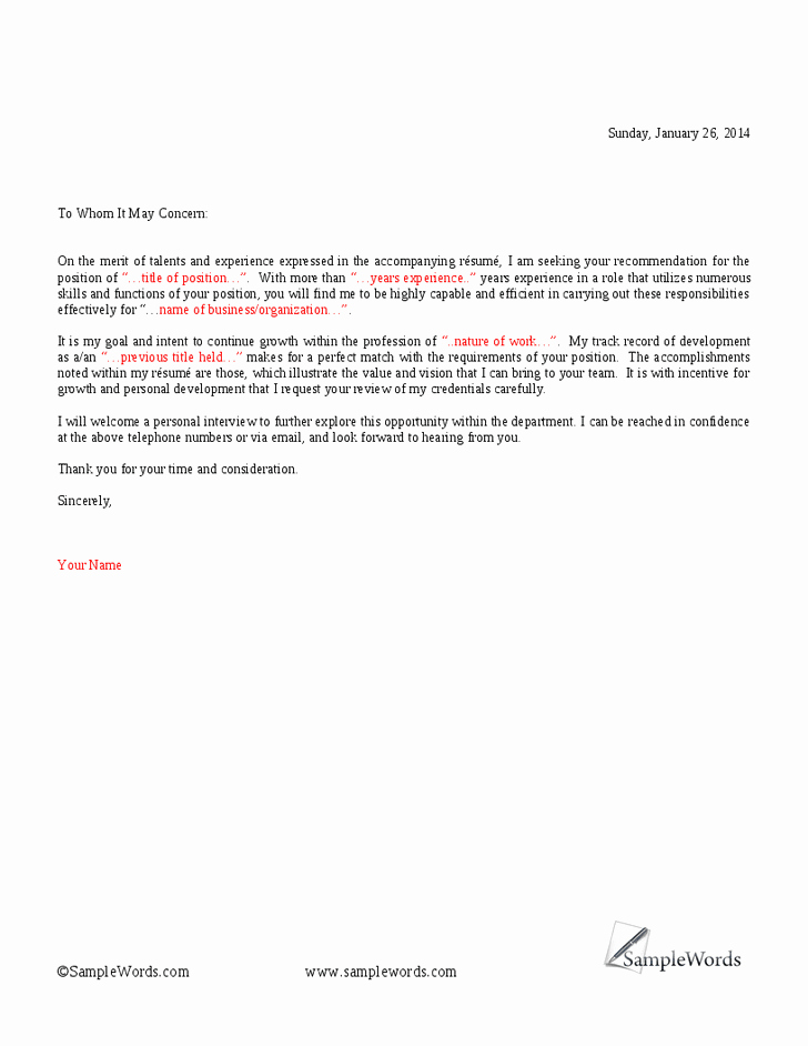 Concerned Letter Sample Elegant to whom It May Concern Cover Letter Samplebusinessresume