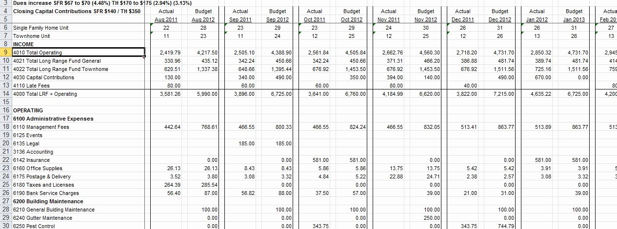 Condo association Budget Template New the Bill Mcmannis Blog