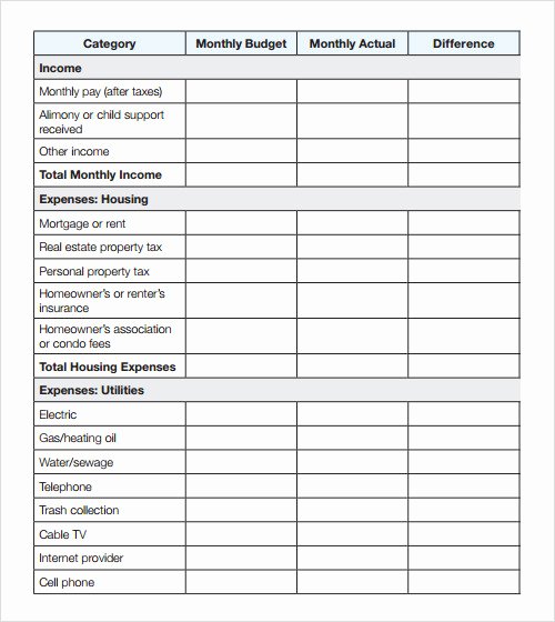 Condo association Budget Template Unique 9 Sample Bud Templates