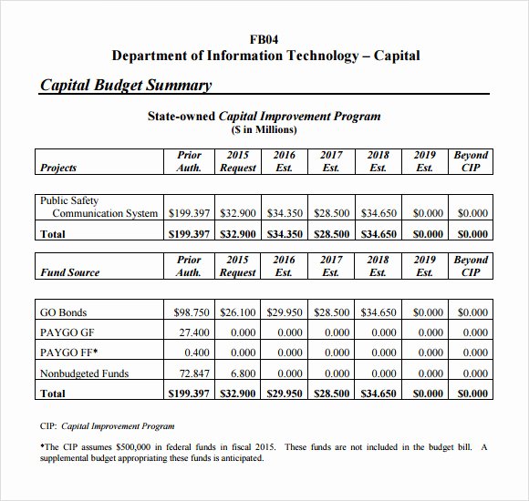 Condo Budget Template Elegant Sample Bud Summary 6 Documents In Pdf Word