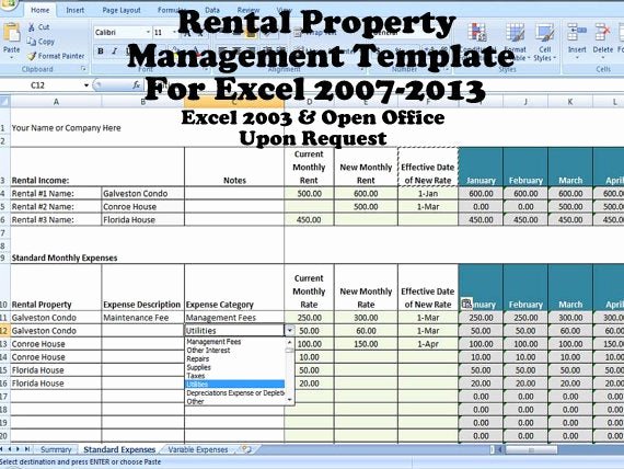 Condo Budget Template Fresh Rental Property Management Template Long Term Rentals Rental