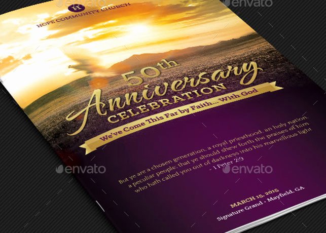 Conference Program Booklet Template New Church Anniversary Program Booklet Template Templates