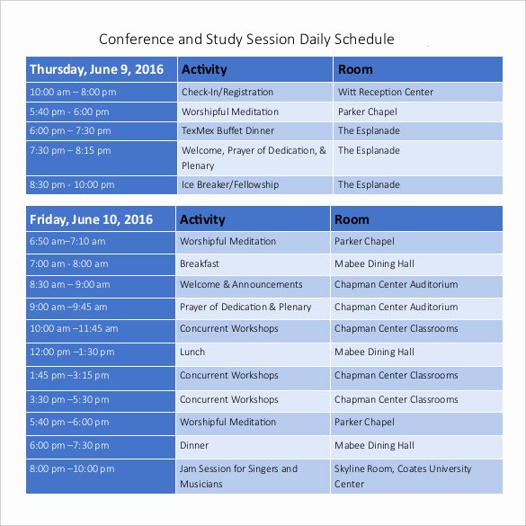 Conference Room Schedule Template Best Of Daily Schedule Template 37 Free Word Excel Pdf