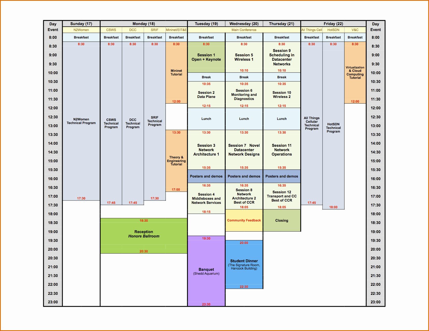 Conference Room Schedule Template Lovely 8 Conference Schedule Template