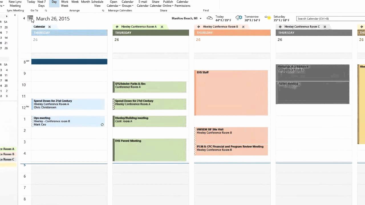 Conference Room Schedule Template Luxury Scheduling Meeting Rooms In Microsoft Outlook