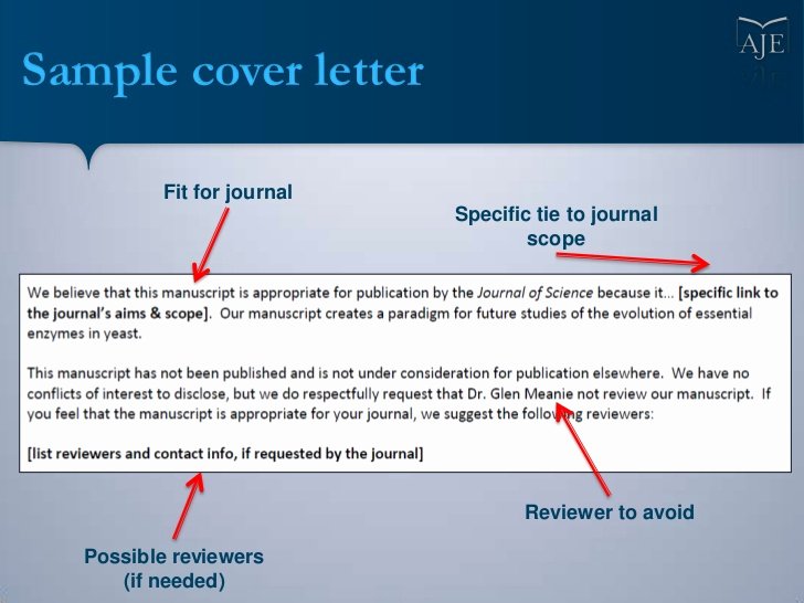 Conflict Of Interest Letter Beautiful Writing A Cover Letter for Your Scientific Manuscript