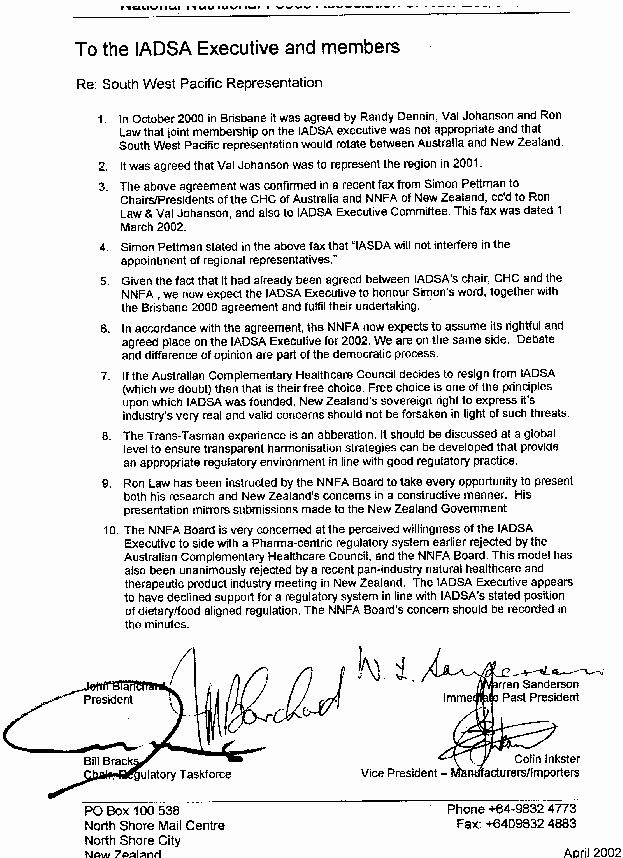 Conflict Of Interest Letter Fresh Nnfa Nz Letter to Iadsa Regarding Conflict Of Interest