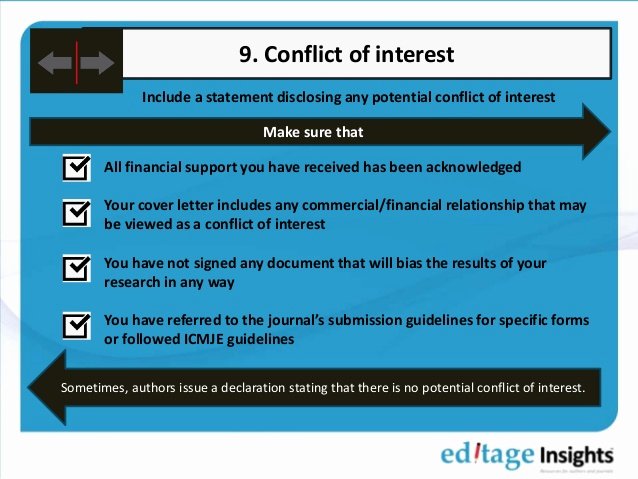 Conflict Of Interest Letter Inspirational Manuscript Submission Checklist