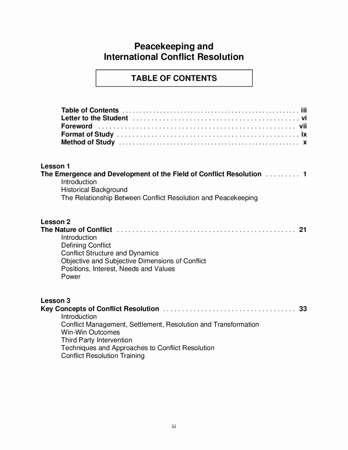 Conflict Of Interest Letter Lovely Peacekeeping and International Conflict Resolution