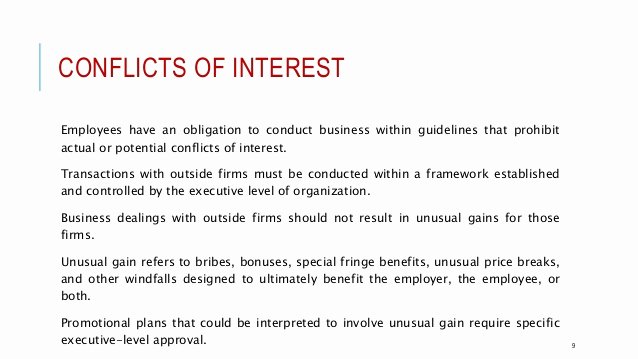 Conflict Of Interest Letter Lovely Professional Ethical Conduct