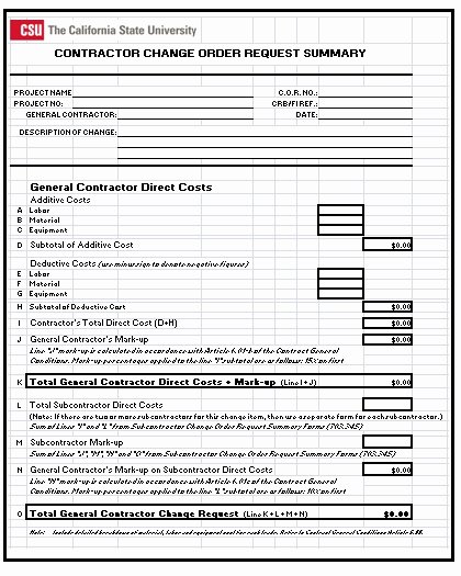 Construction Change order Template Beautiful 3 Construction Change order Templates