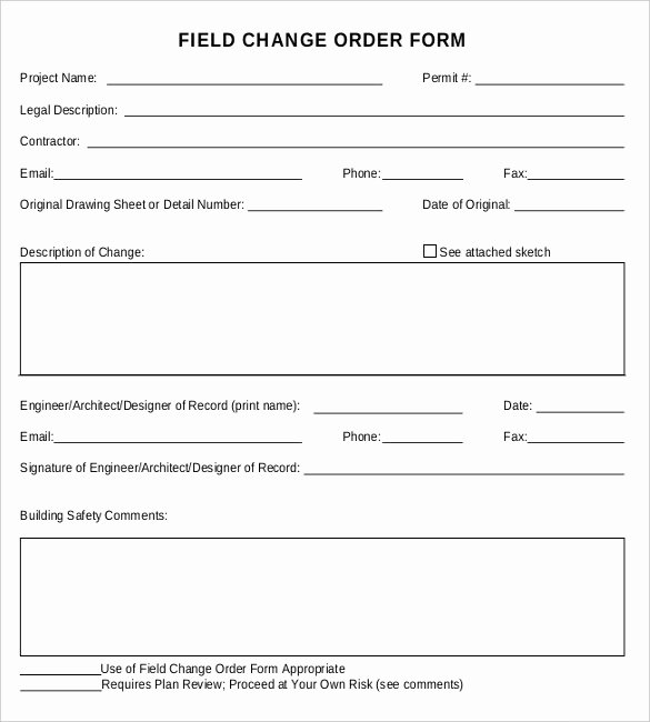 Construction Change order Template Unique 16 Change order Templates Word Pages