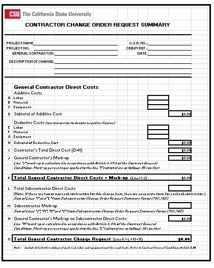 Construction Change order Template Word Beautiful 3 Construction Change order Templates