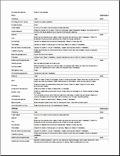 Construction Checklist Template Excel Awesome Building Maintenance Checklist Template