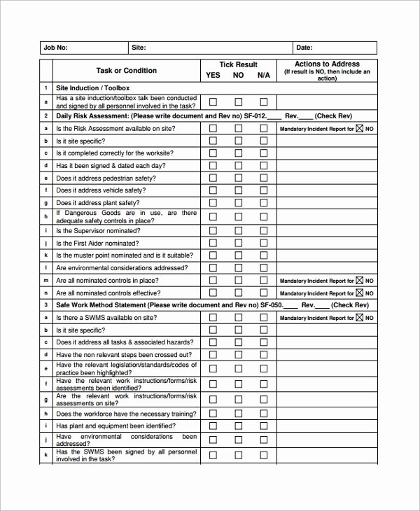 Construction Checklist Template Excel Fresh 50 Checklist Templates