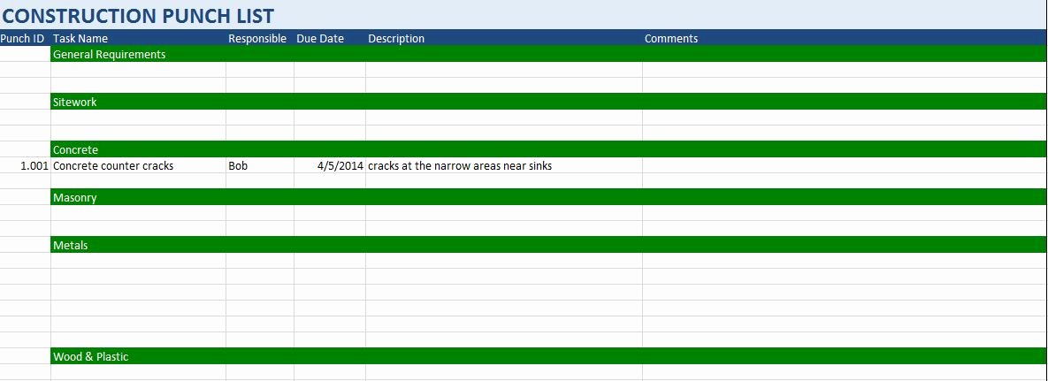 Construction Checklist Template Excel Inspirational Free Construction Project Management Templates In Excel