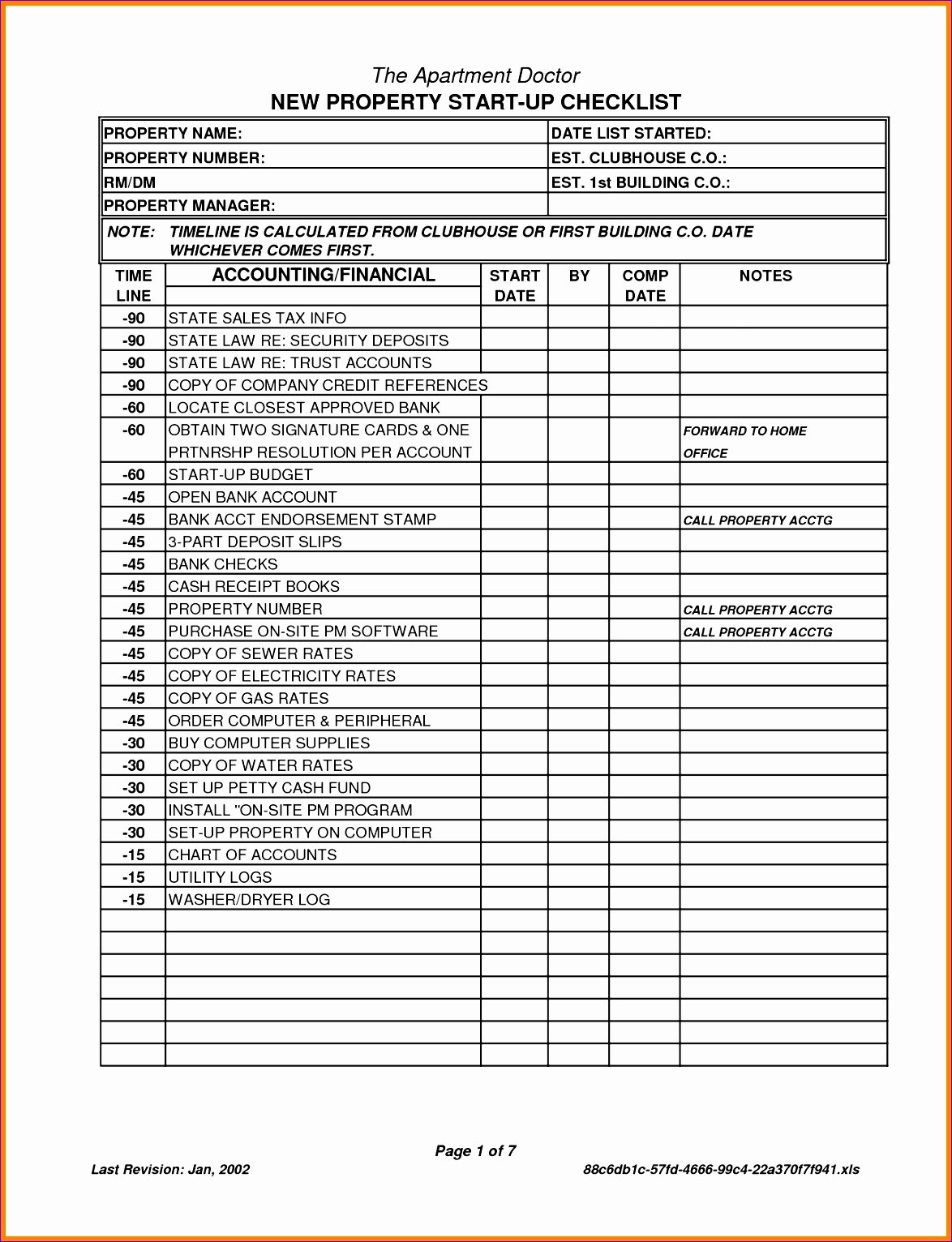 Construction Checklist Template Excel Luxury Preventative Maintenance Checklist for Apartments