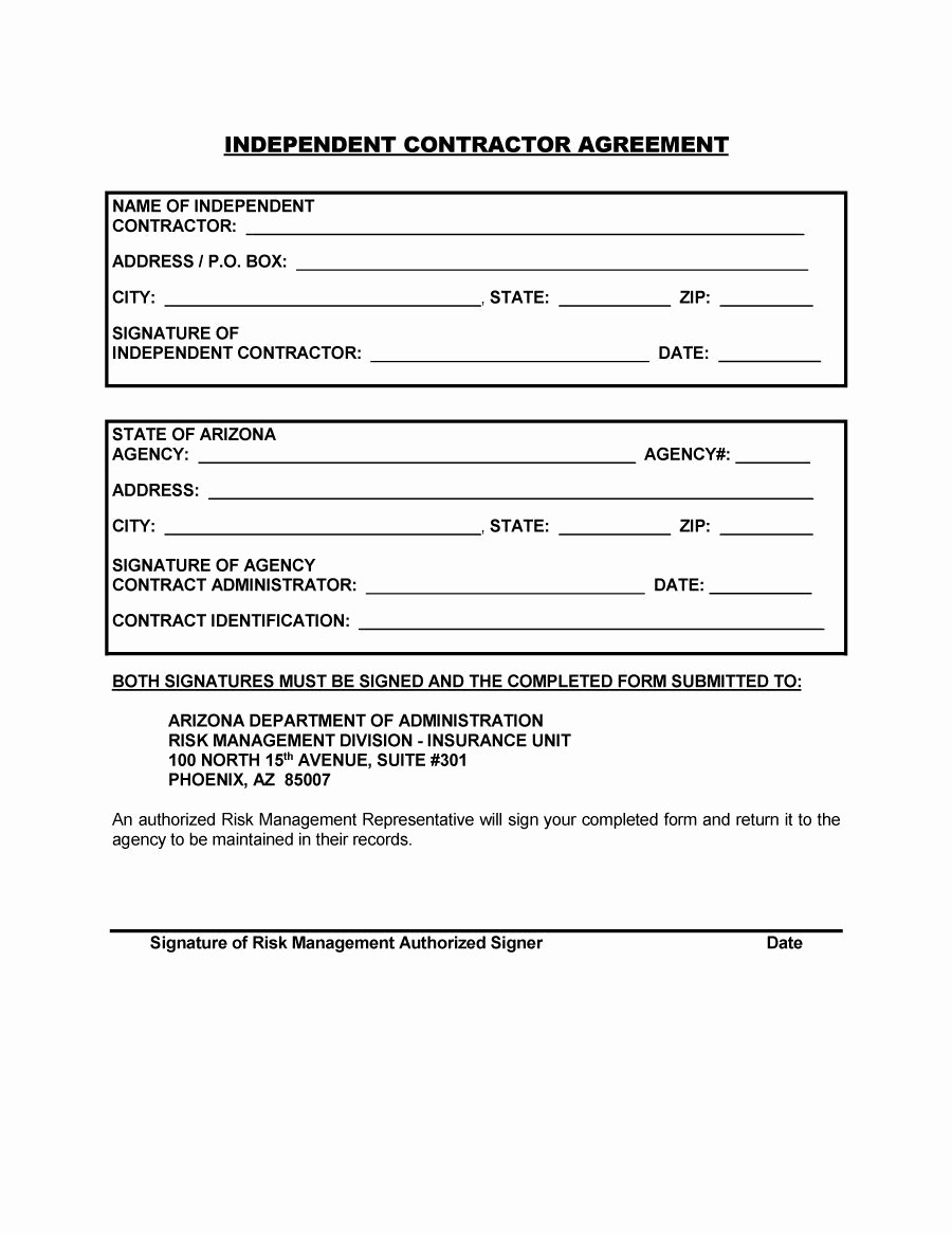 Construction Contract Template Free Download Unique 50 Free Independent Contractor Agreement forms &amp; Templates