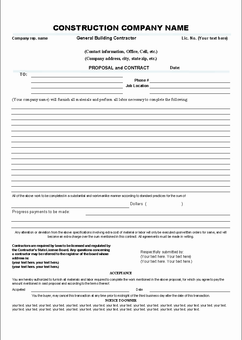 Construction Contract Template Free Download Unique Freeware Download Wordpad Invoice Template