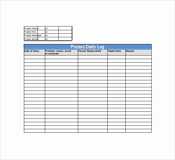 Construction Daily Log Template Beautiful Daily Log Template – 09 Free Word Excel Pdf Documents