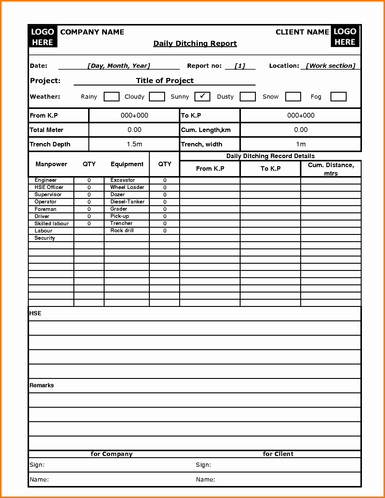 Construction Daily Report Template Excel Beautiful Construction Daily Report Template Excel
