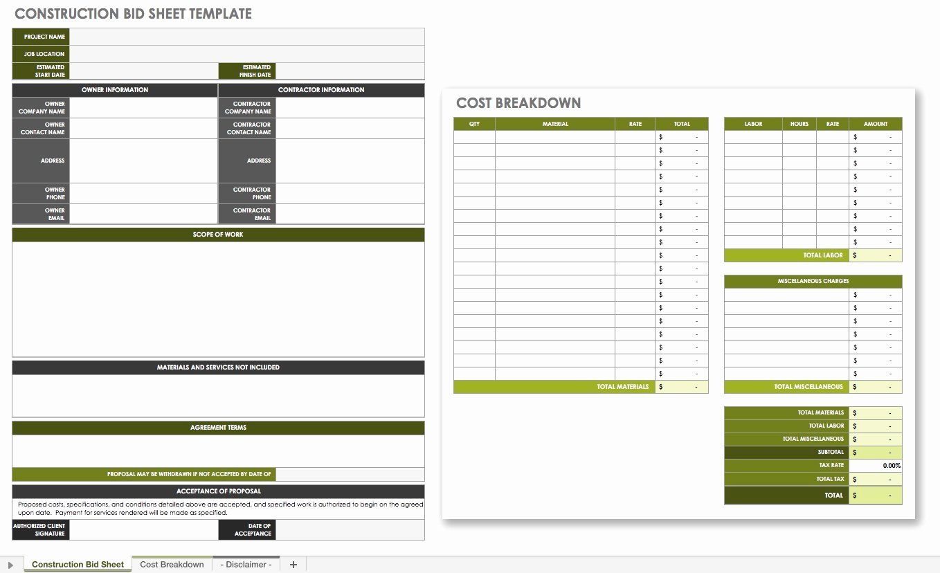 Construction Job Proposal Template Beautiful the Master Guide to Construction Bidding