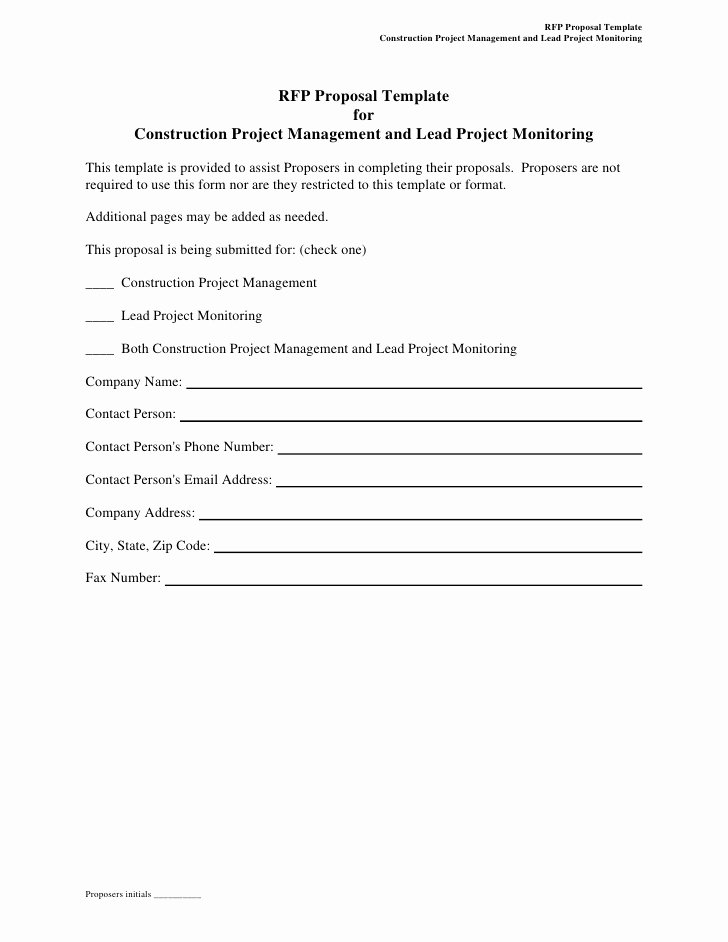 Construction Job Proposal Template Luxury Construction Proposal Template