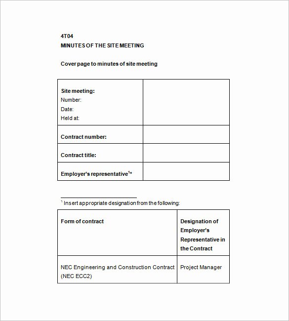 Construction Meeting Minutes Template Elegant Construction Meeting Minutes Template 10 Free Sample