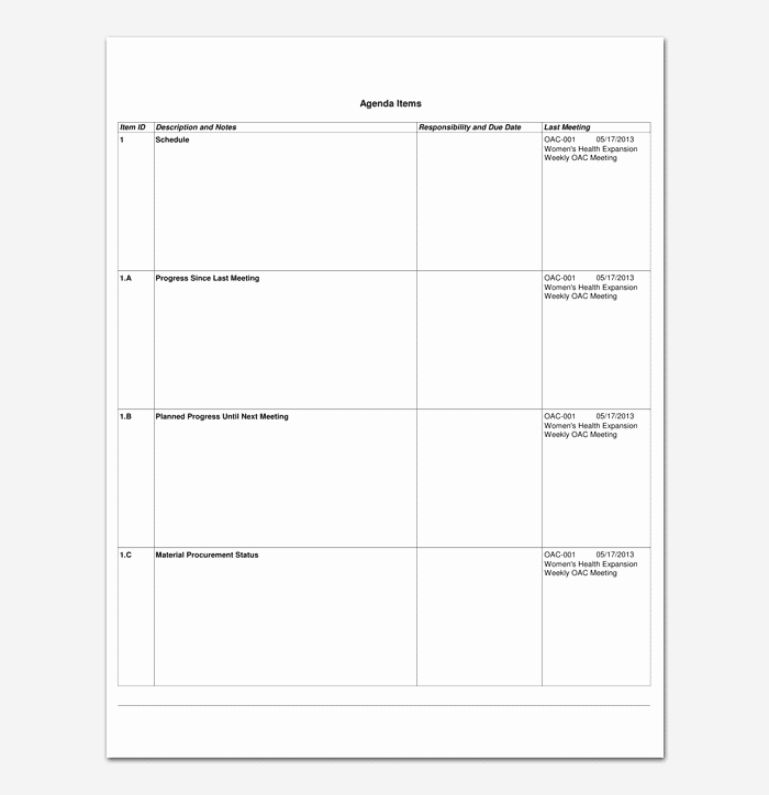 Construction Progress Meeting Agenda Beautiful Construction Meeting Agenda Template for Word Pdf format