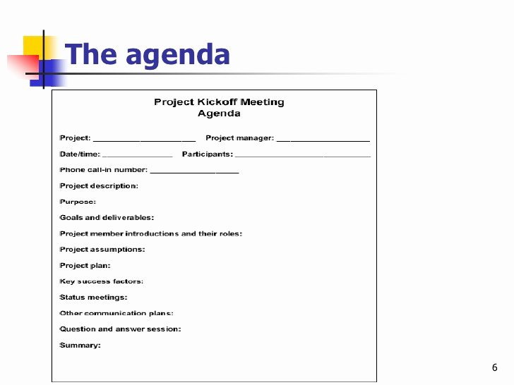 Construction Progress Meeting Agenda Best Of Effective Project Kickoff Meeting