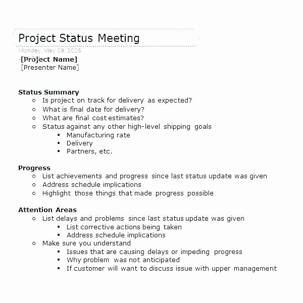 Construction Progress Meeting Agenda Luxury Kickoff Meeting Agenda Template