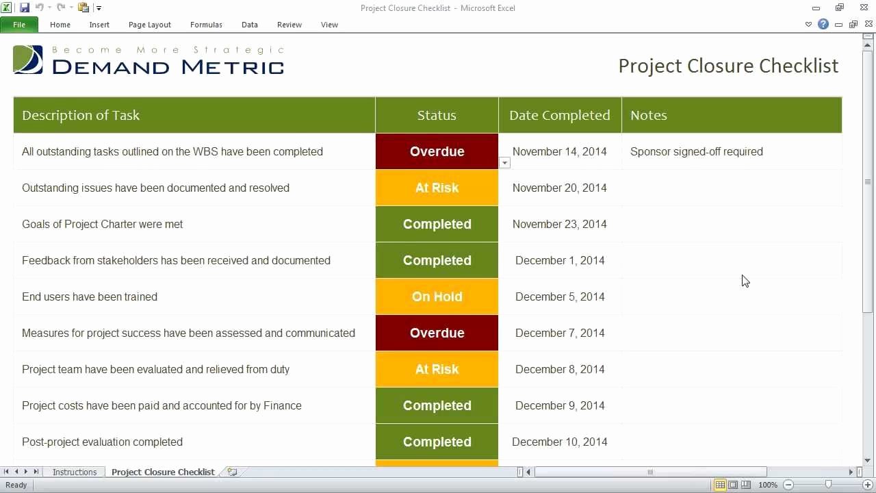 Construction Project Closeout Template Beautiful Project Closure Checklist