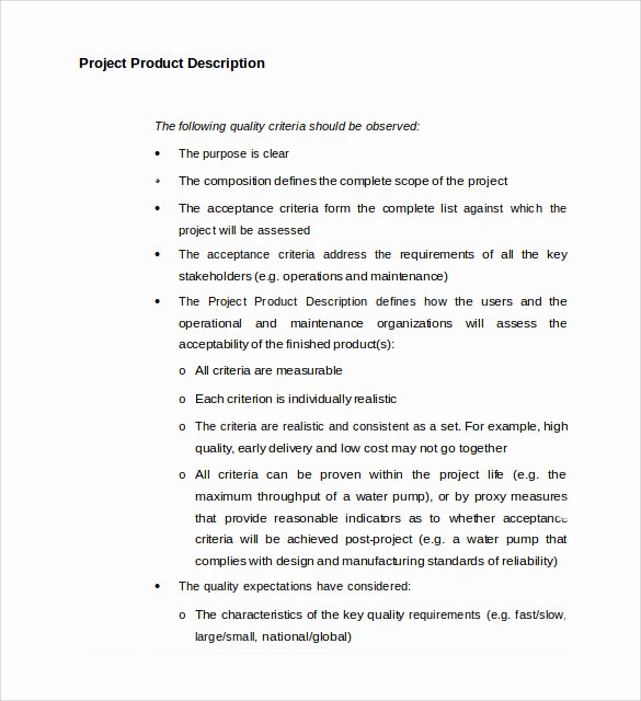 Construction Project Description Awesome 8 Product Description Templates – Samples Examples
