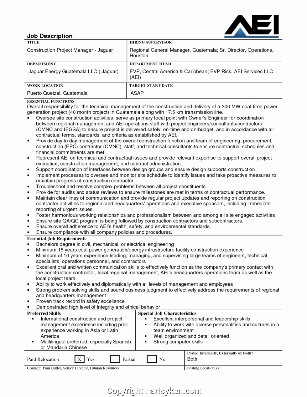 Construction Project Description Awesome Professional Construction Project Manager Job Description