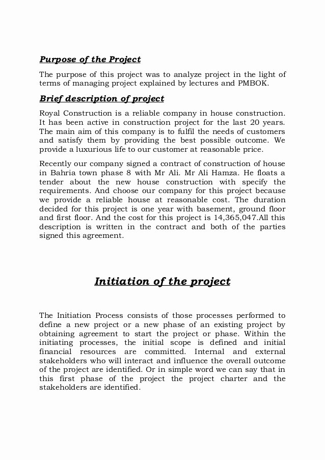Construction Project Description Beautiful Project On Construction Of House Report