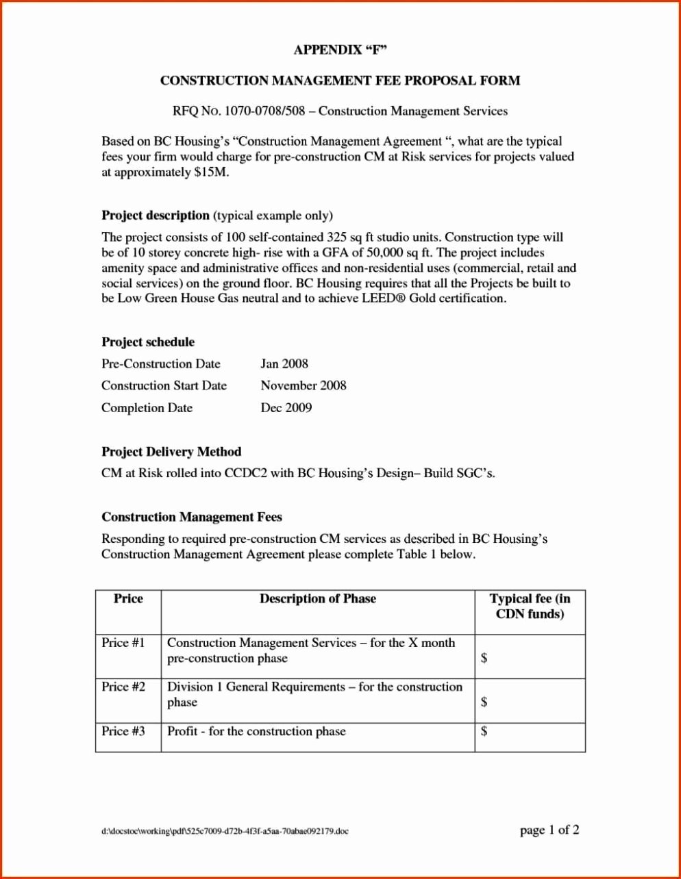 Construction Project Management Templates Unique Construction Project Management Agreement Template