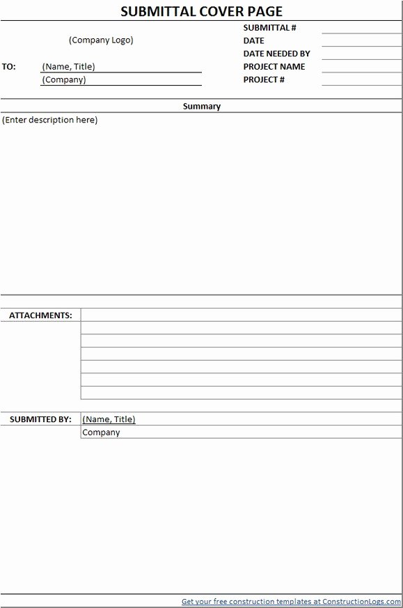 Construction Submittal form Template Unique Aia Submittal Log Template