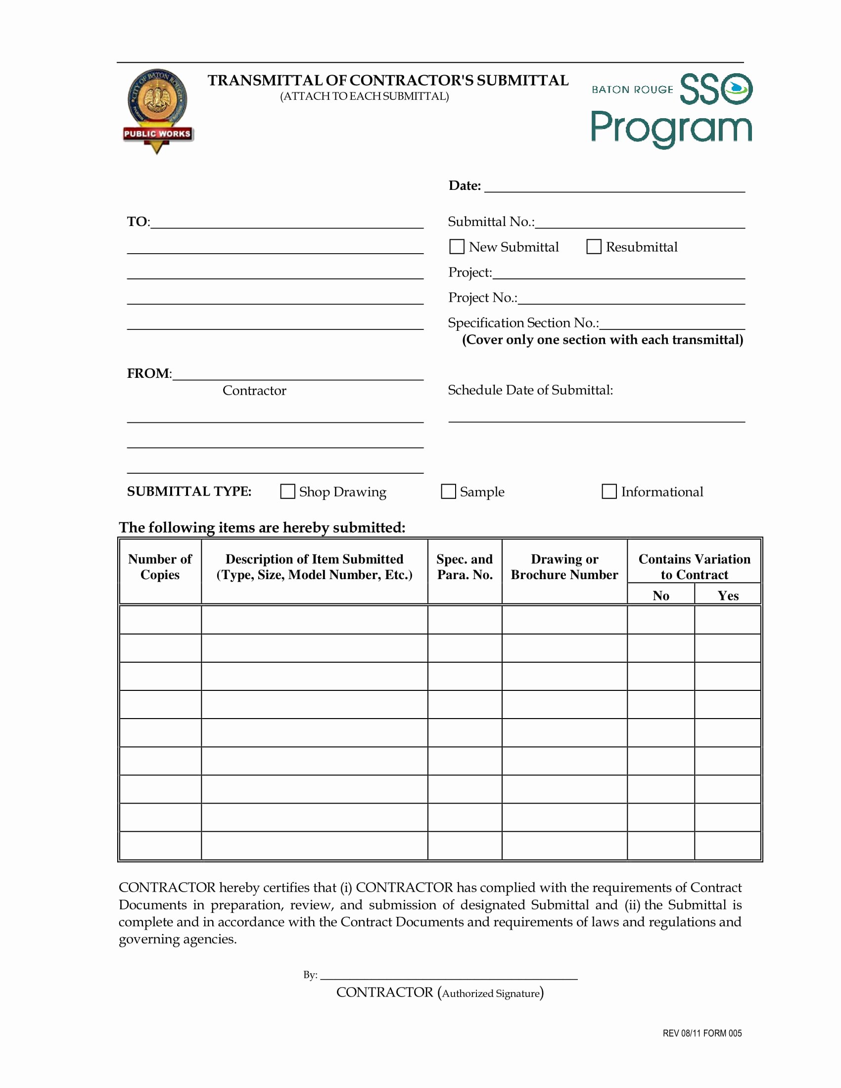 Free Construction Letter Of Transmittal Template