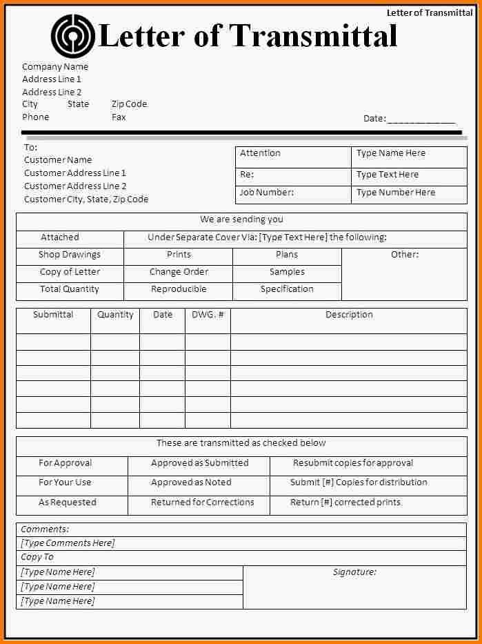 Construction Transmittal Template Best Of Transmittal Letter Template