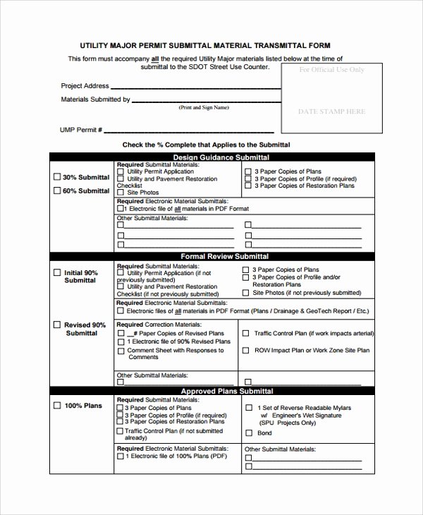 Construction Transmittal Template Fresh 8 Sample Submittal Transmittal forms Pdf Word