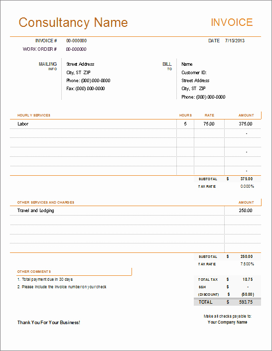 Consultant Fee Schedule Template Awesome 10 Simple Invoice Templates Every Freelancer Should Use