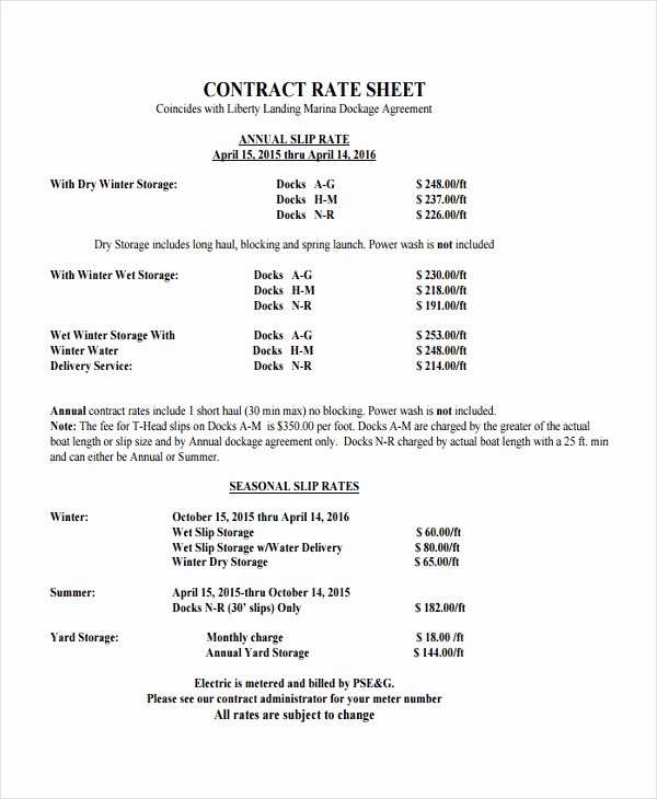 Consultant Fee Schedule Template Luxury Rate Sheet Template 14 Free Word Excel Pdf Document